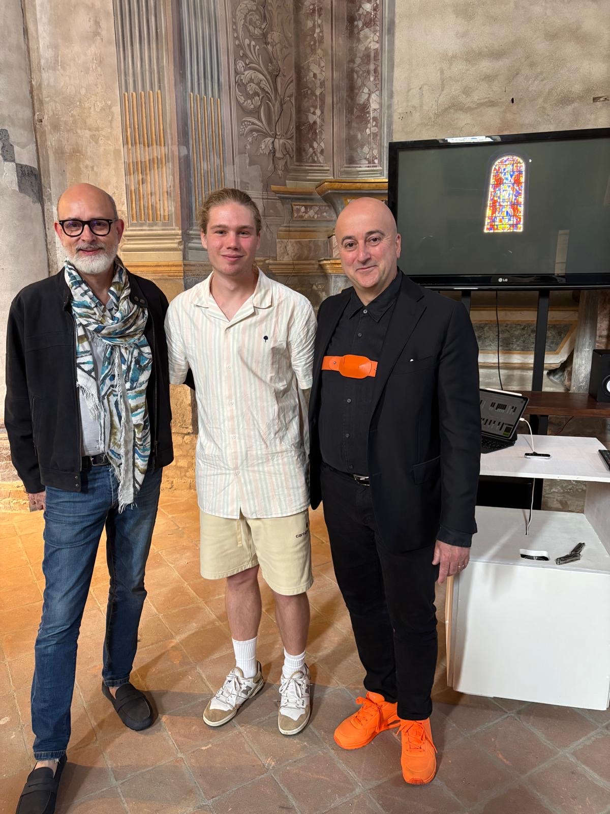 With Giacomo Platini and Jacopo Baboni Schilingi